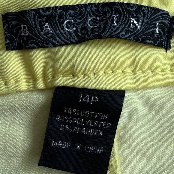 Baccini Fun‎ Yellow Skinny Pants Size 14P - Picture 7 of 8